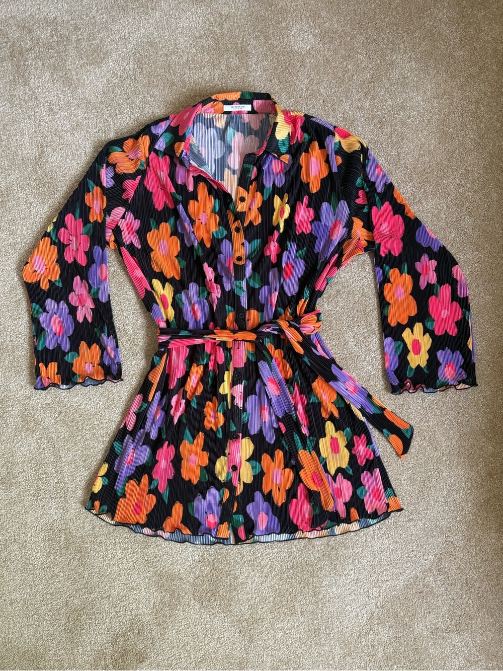 Peppermayo Black Multicolor Floral dress